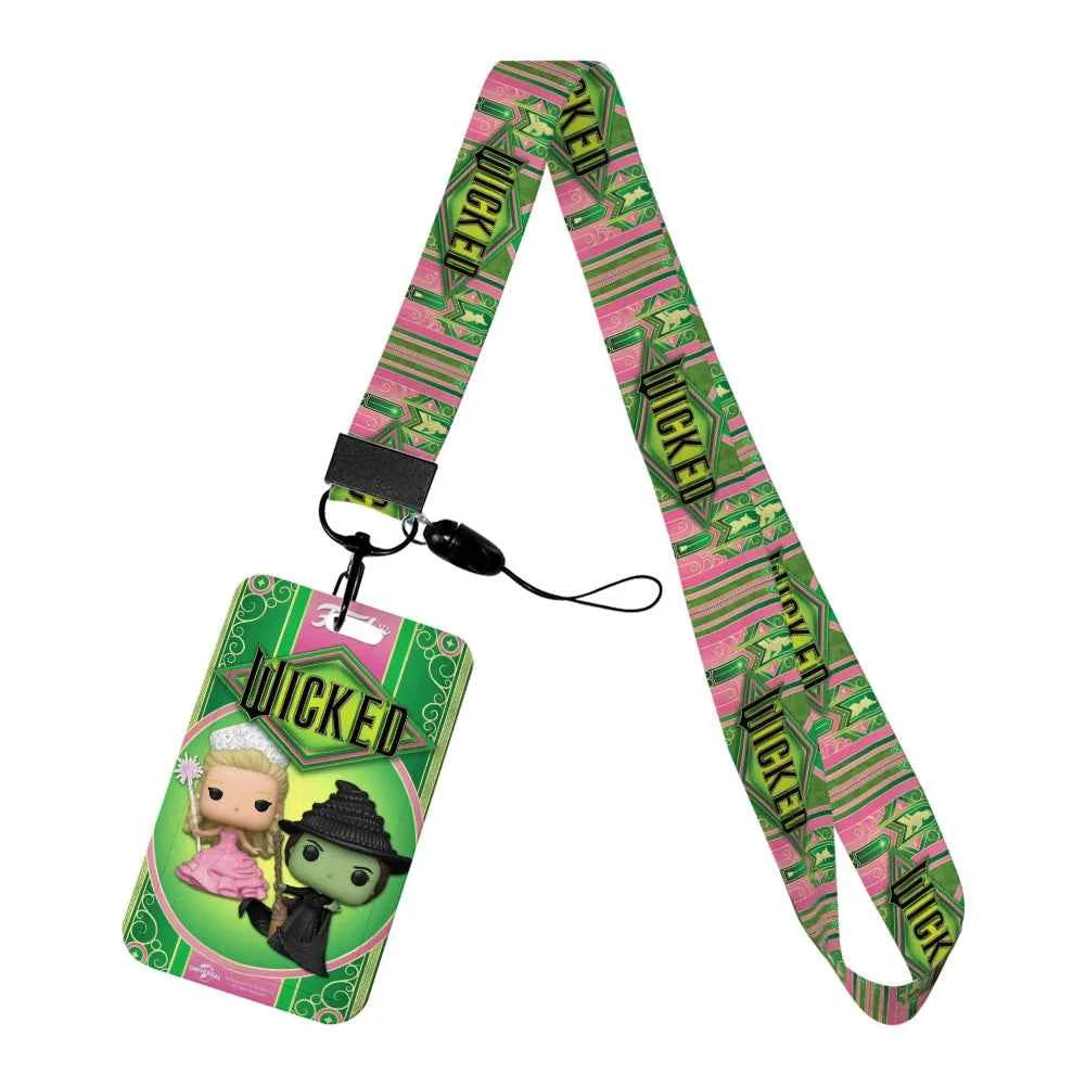 Wicked Glinda and Elphaba Women Lanyards ID Badge Holder Strap Work Card Bus Access Card Holder Keychains Accessories
