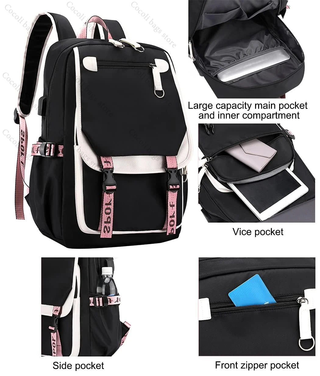 2025 KPop Demon Hunters Print Backpack Large Capacity School Bag Student Bag School Backpack Girls' School Backpack