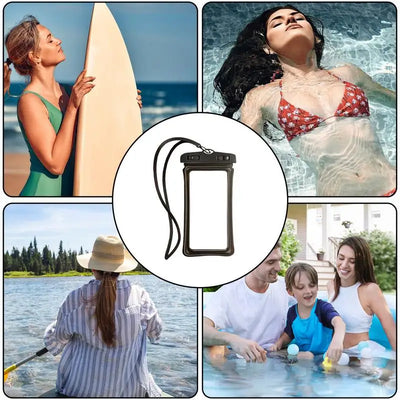 Waterproof Phone Bag Touchscreen Cell Phone Water Protector Pouch Phone Holder Protector for Beach Vacation Swimming Pool