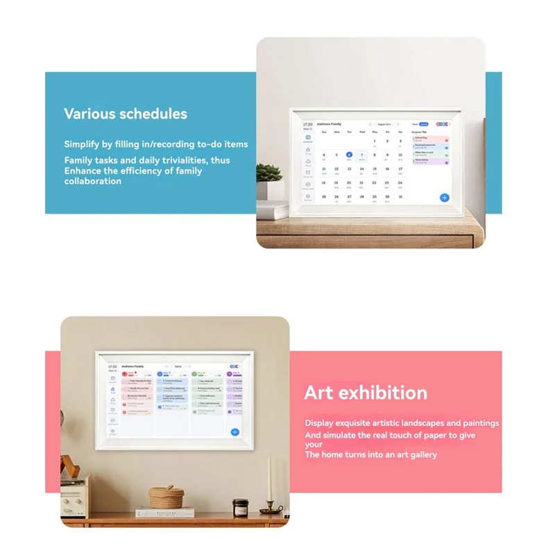XB-15.6Inch WIFI Smart Digital Calendar Chore Chart HD Interactive Touchscreen Family Planner Hearth Digital Calenda