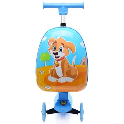 Children Travel Suitcase Cute Cartoon Skateboard Rolling - YourGiftIdeasUK