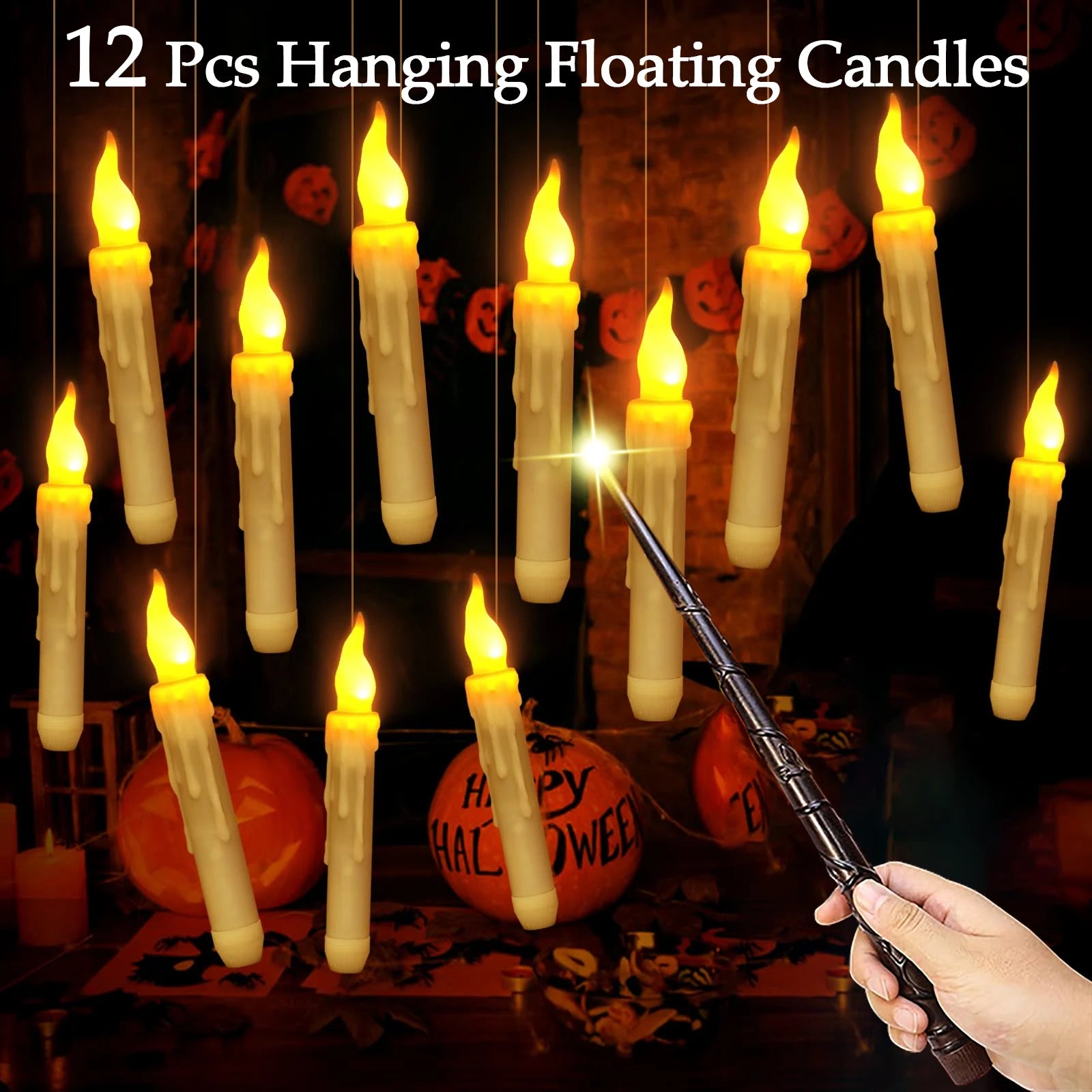 Halloween LED Floating Candles Magic Wand - YourGiftIdeasUK