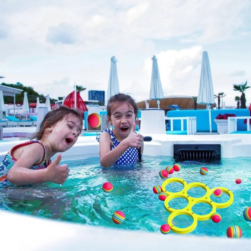Water Sports Floating Pool Game Toy Pool Kids Toy Throwing Ring Set Durable EVA Material Floating Throwing Ring Sports Toy Ball