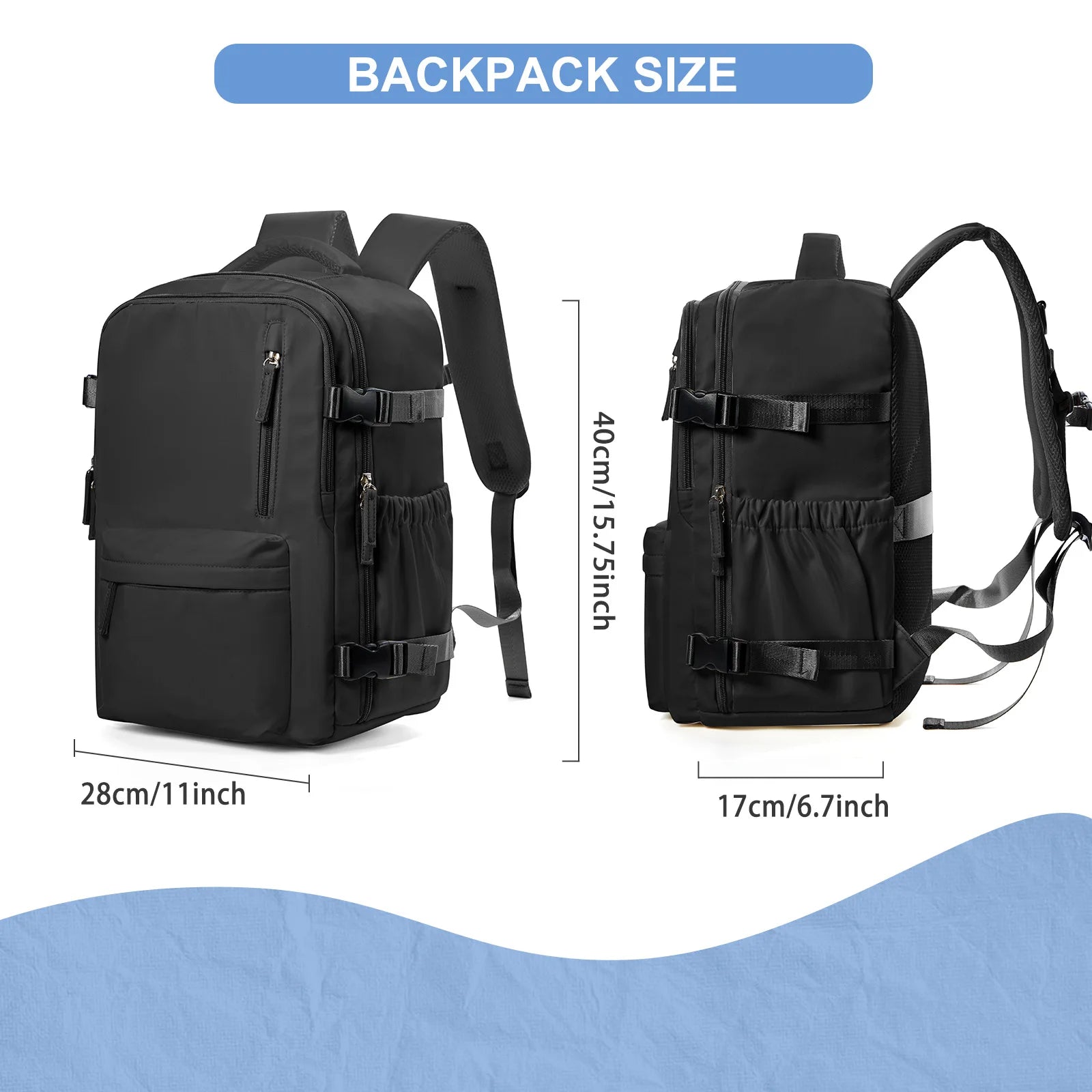 Men Travel Backpack  Airplane Bag Hand Luggage Wizzair 40x30x20 Carry-Ons Laptop Backpack Women Cabin Bags, School Backpacks