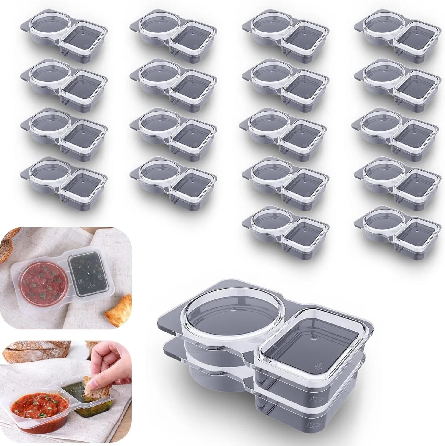Double Dip Snack Container