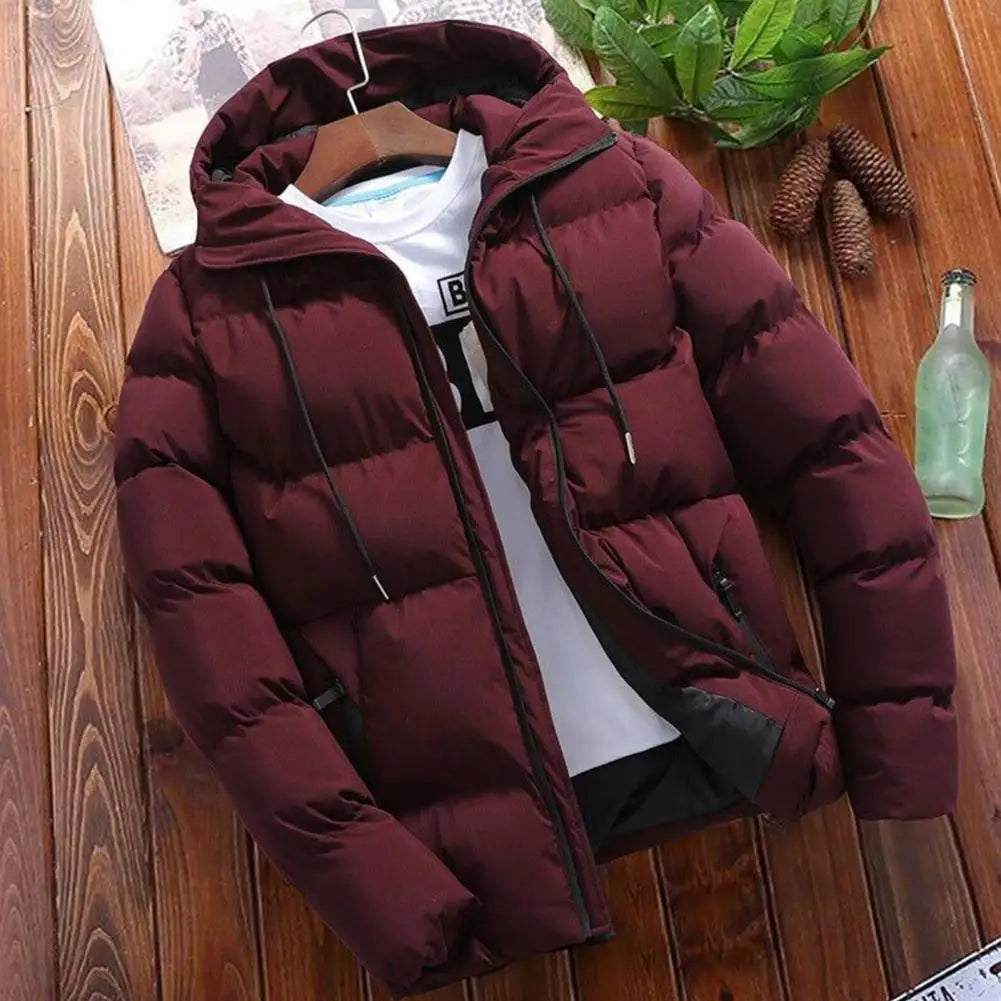 Men's Coats Winter Casual Solid Hooded Coat Men Long Sleeve Windbreak Lightweight Padded Jackets Streetwear Jacket - Your Gift Ideas