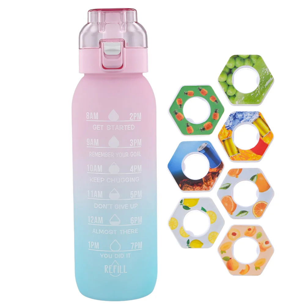 1000ML Fragrance Smelling Water Bottle with 1/7 Flavor Pod Air Water Up Bottle Scented Drinking Cup for Travel Climbing Hiking - YourGiftIdeasUK