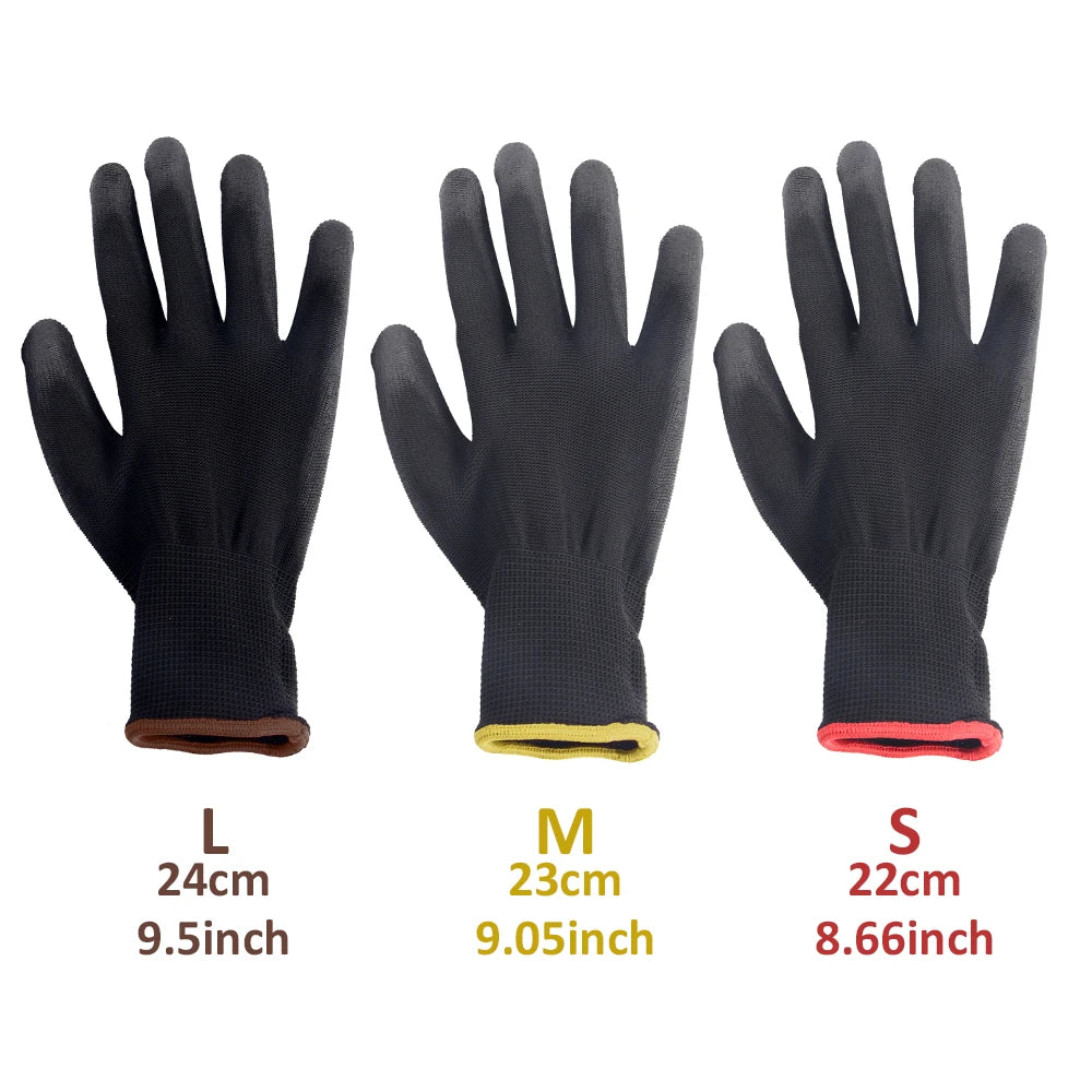 Nitrile safety coated work gloves PU and palm coated gloves safety gloves are suitable for construction and maintenance vehicles