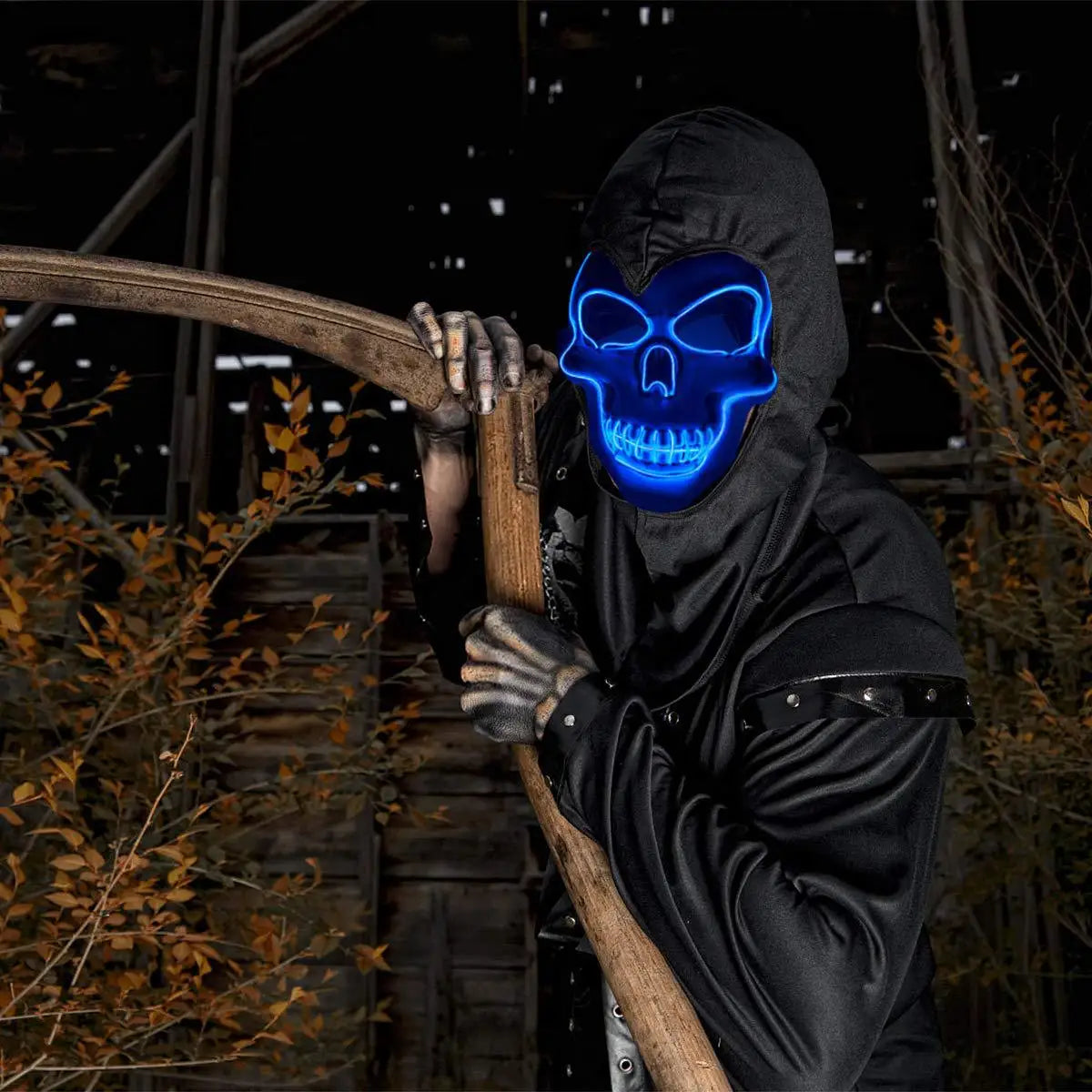 Halloween Horror Skull Mask LED Cold Light Mask - YourGiftIdeasUK