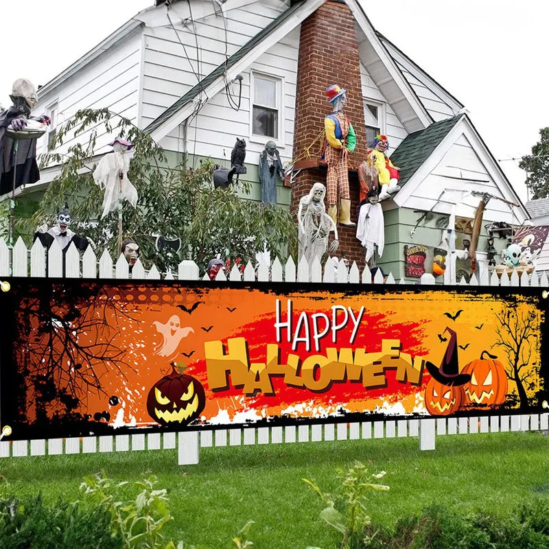 Ghost Halloween Pumpkin Banner - YourGiftIdeasUK