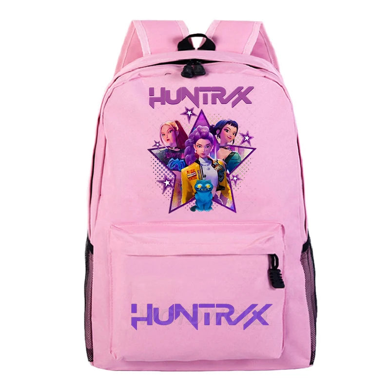 Kpop Demon Hunters Huntrix Backpack Children Teeneger Schoolbags Student Bag Large Capacity Bag Girls Boys Anime Book Bags Gifts