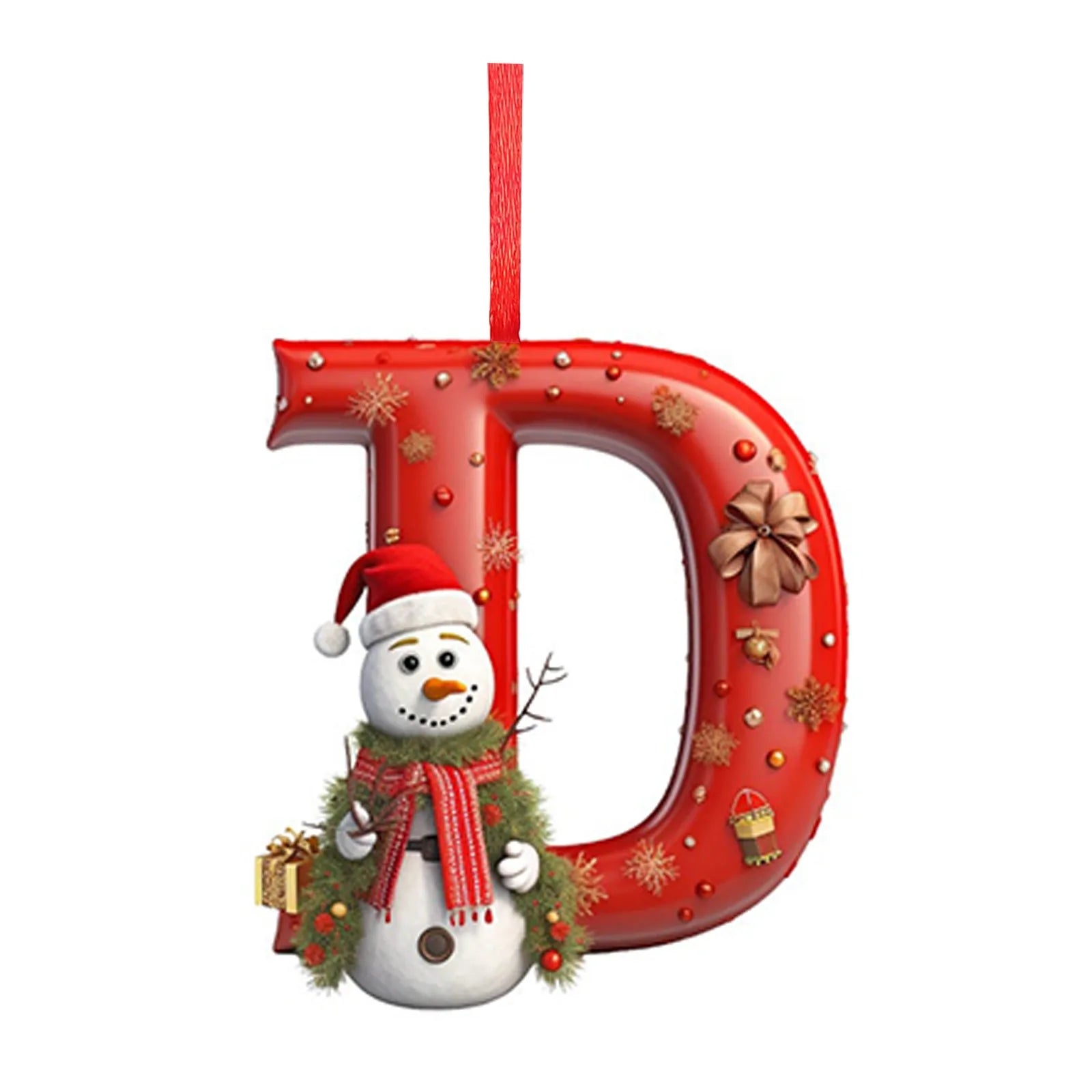 New Christmas Tree Decoration 2D Letter Pendant Acrylic 26 Letter Pendant Hanging Christmas Tree Ornament Accessories navidad - YourGiftIdeasUK
