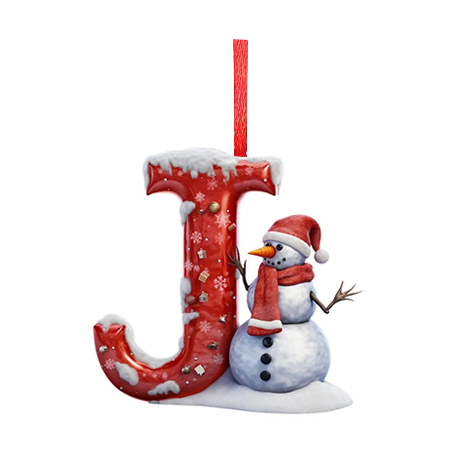 New Christmas Tree Decoration 2D Letter Pendant Acrylic 26 Letter Pendant Hanging Christmas Tree Ornament Accessories navidad - YourGiftIdeasUK