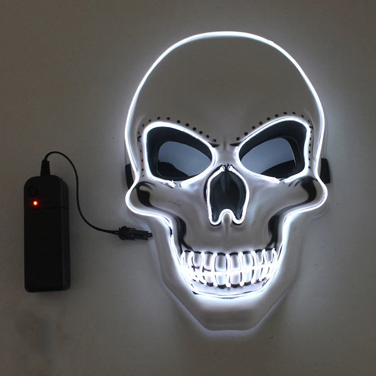 Halloween Horror Skull Mask LED Cold Light Mask - YourGiftIdeasUK