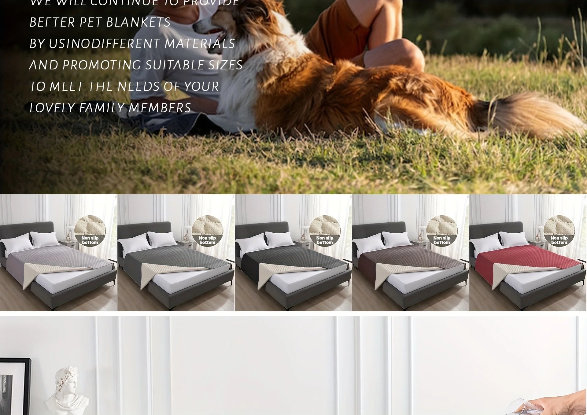 Anti Leaking & Non-Slip Dog Bed Cover,Pet Blanket Sofa Pet Bed Mat,Mattress Protectors Car,Furniture Couch Cover for Cats Dogs