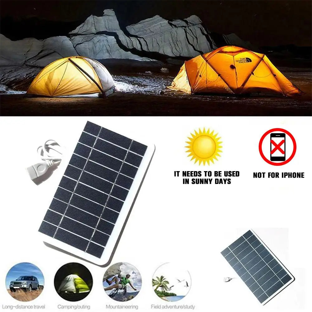 Portable Solar Panel 5V 2W Solar Plate With USB Safe Charge Stabilize Battery Charger For Power Bank Phone Outdoor Camping Home - Your Gift Ideas