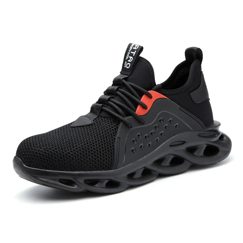 48 Size Unisex Work Safety Shoes Steel Toe Cap Light Breathable Sneaker For Men Anti-smash And Anti-puncture Safety Sneakers