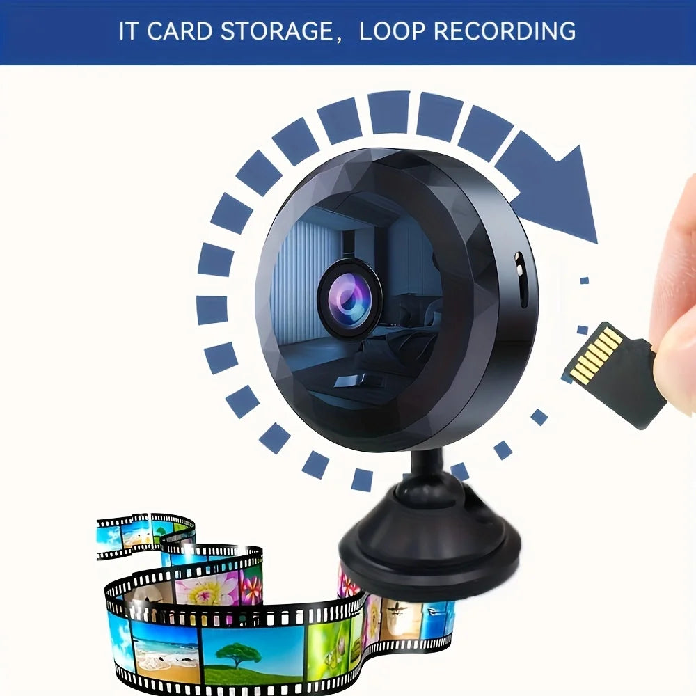Wireless Mini WiFi Security Camera with Night Vision Motion Detection Rechargeable Battery Easy to Mount & App-Controlled - YourGiftIdeasUK