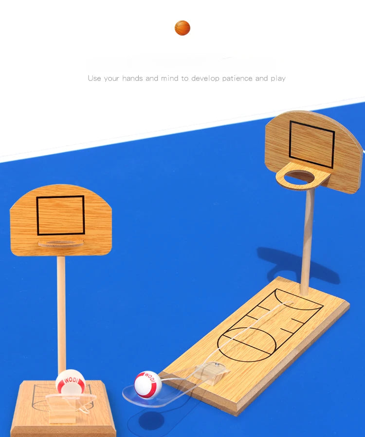 Classic Mini Table Basketball Shooting Board Game Activity Toy Children's Wooden Table Basketball Shooting Game