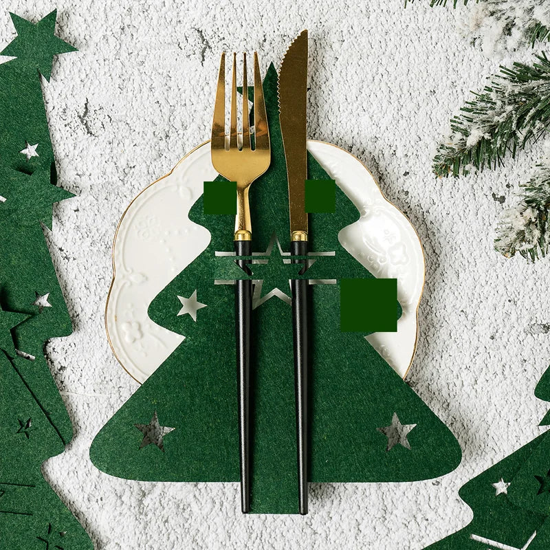 2025 Christmas Cutlery Holder Santa Claus Snowman Tableware Decoration Home Party Supplies Christmas Hat Deco Gift Bags Ornament - YourGiftIdeasUK