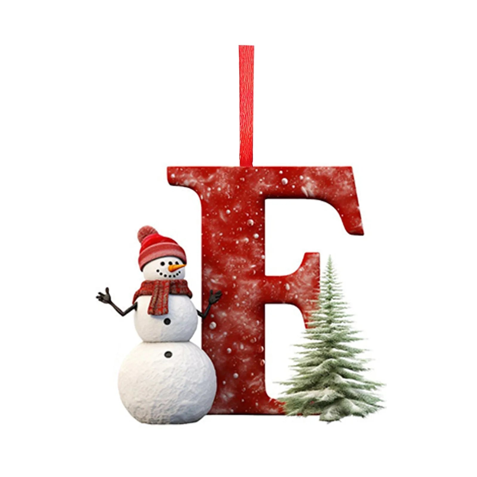 New Christmas Tree Decoration 2D Letter Pendant Acrylic 26 Letter Pendant Hanging Christmas Tree Ornament Accessories navidad - YourGiftIdeasUK