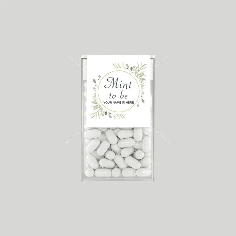 Mint to Be Labels Wedding Favors Custom Candy Box Stickers Personalized Bridal Shower Engagement Party Wedding Favors for guests