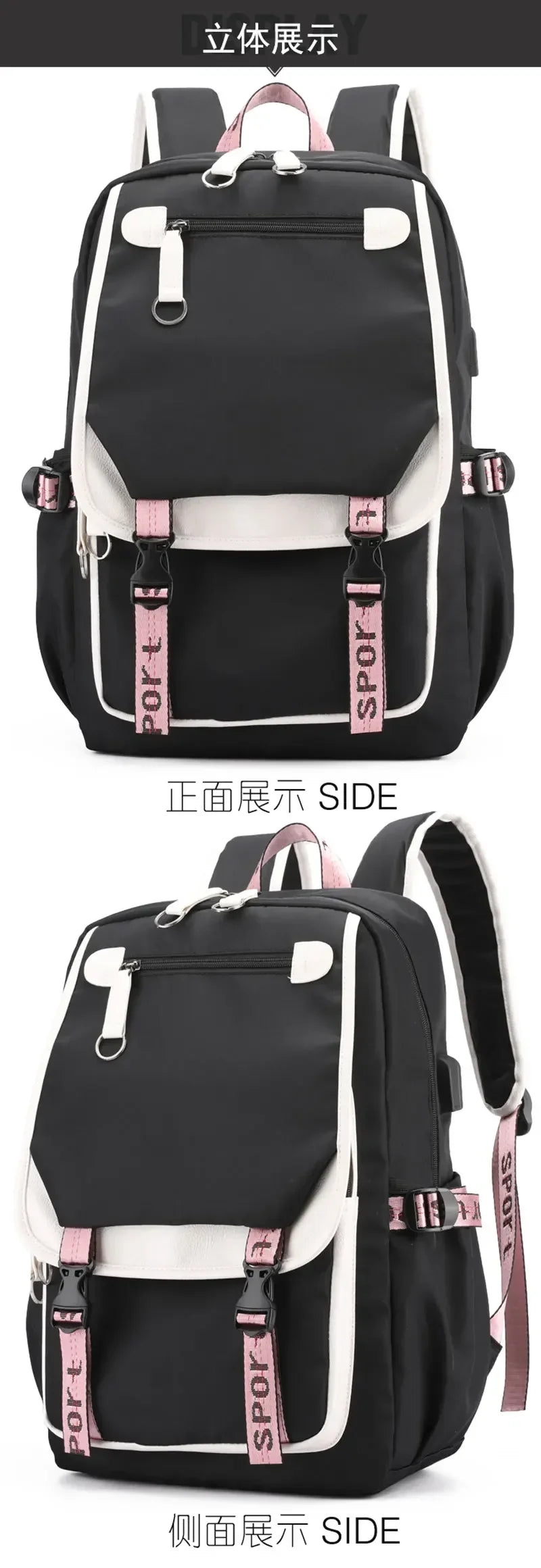 School Backpack for Students KPop Demon Hunters Daily Bagpack 2025 Hot Movie Print Backpacks for Girl Boy Laptop Usb Port Bag