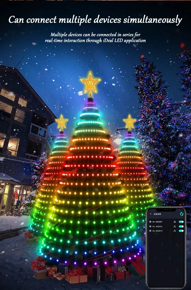 2.1M LED Christmas Tree Decorative Light Lntelligent IDeal LED APP Application Control DIY Lmage Light String for Quick Shipping - YourGiftIdeasUK