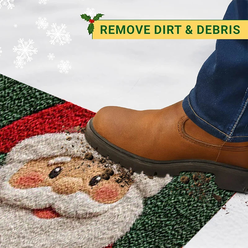 Christmas Door Mat Red Santa Claus Outdoor and indoor Gingerbread Man Carpet  New Year 2026 Merry Christmas Home Decor Foot Mat - YourGiftIdeasUK