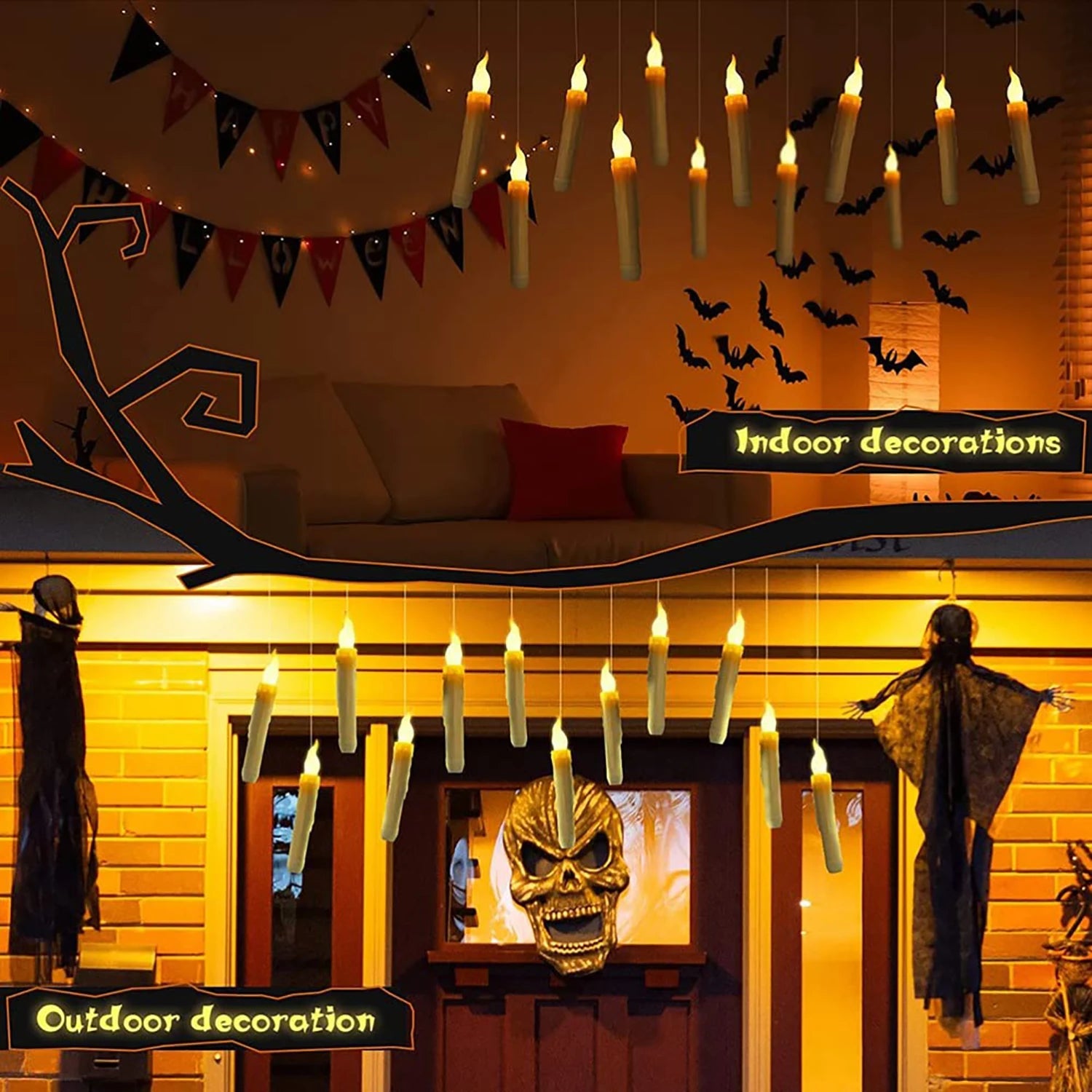 Halloween LED Floating Candles Magic Wand - YourGiftIdeasUK