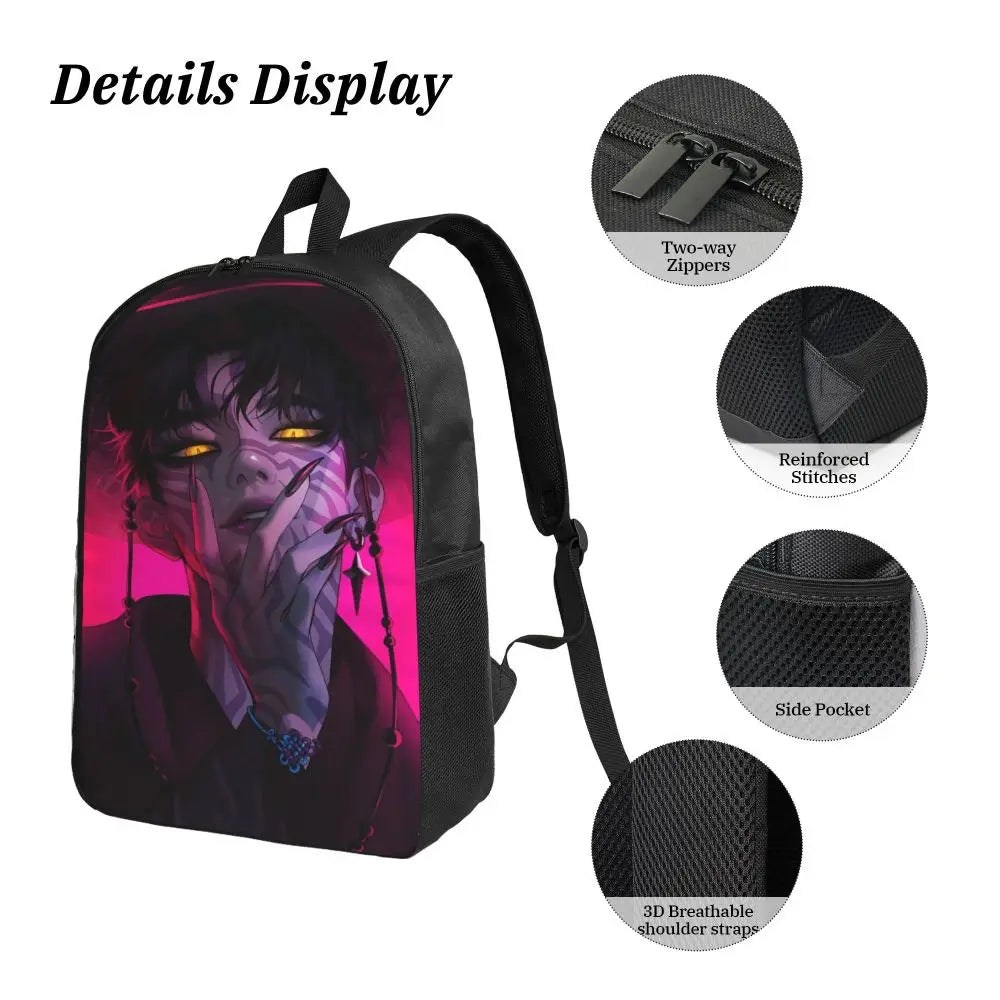 3Pcs Kpop Demon Hunters Huntrix  Backpack Set for Kids Pencil Boxes Bookbag Sets with Lunch Box For School Students Knapsack