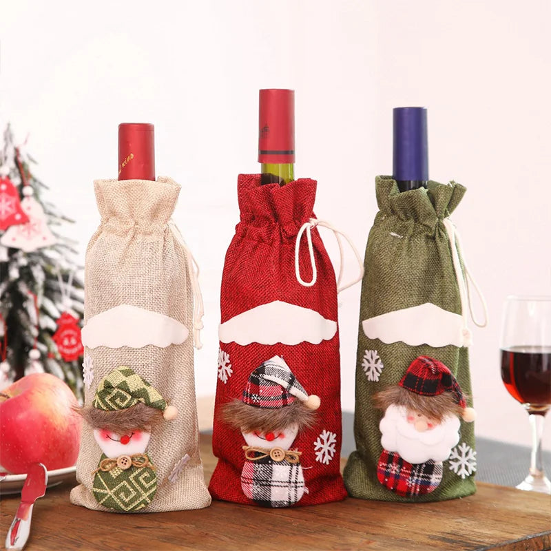 2025 Christmas Cutlery Holder Santa Claus Snowman Tableware Decoration Home Party Supplies Christmas Hat Deco Gift Bags Ornament - YourGiftIdeasUK