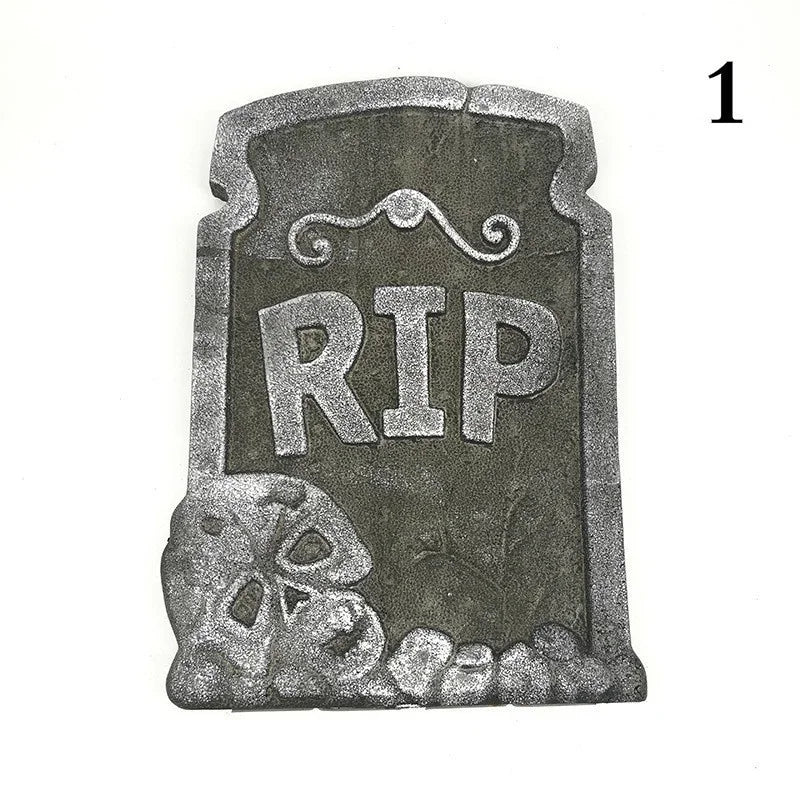 Halloween Foam Tombstone Decoration Haunted House RIP Stone Grisly Props Party Decor Skeleton Tombstone Yard Decoration - YourGiftIdeasUK