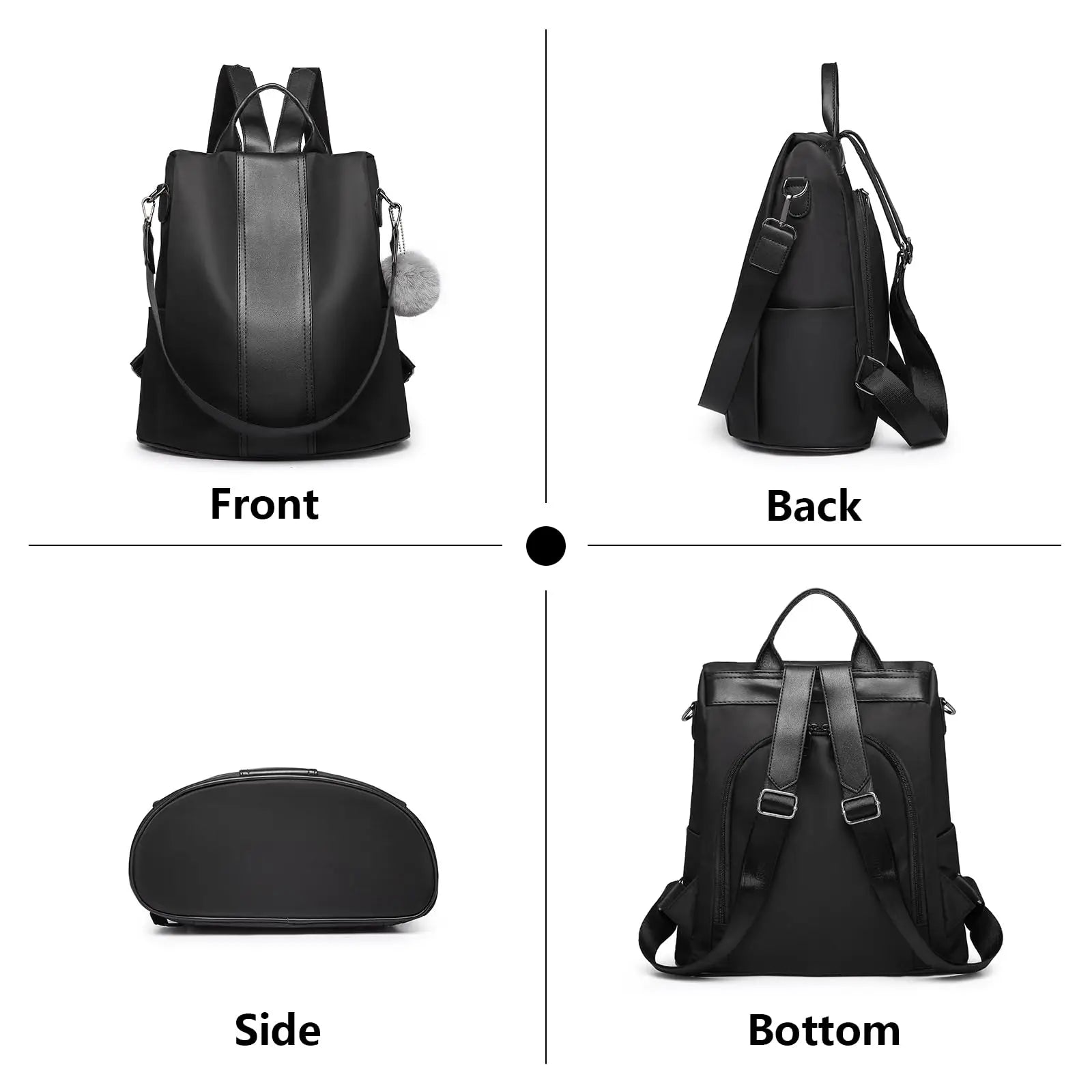 Miss Lulu Small Backpack Womens Anti Theft Nylon Rucksack Bag for Women Ladies Grils Travel