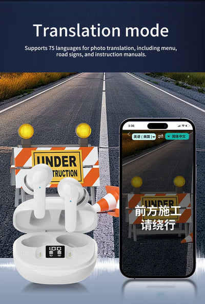 New Translation Headphones 144 Translanguages instant Translate Smart Voice Translator B11Wireless Bluetooth Translator Earphone