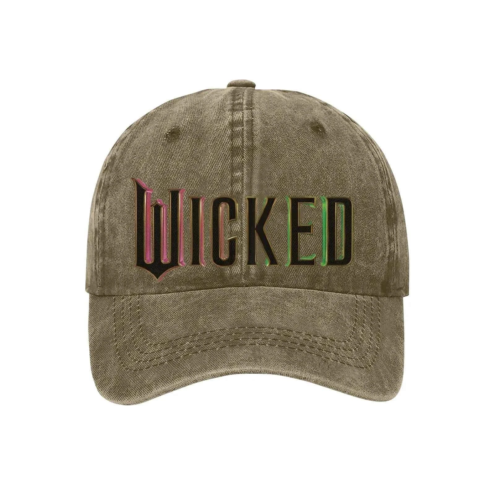 High quality twill cotton Wicked Alphabet Baseball Cap Fashion Men And Women With The Same Bad Witch Adjustable sun hats gorras