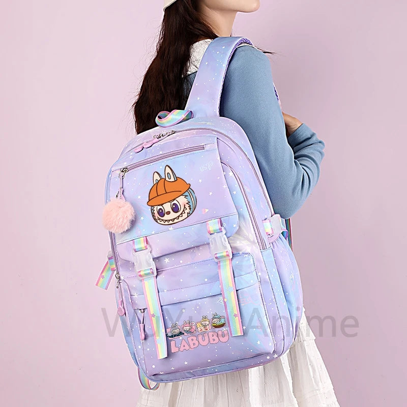 Anime Cute Printed Backpack Teenger Student Kid Girl Boy Schoolbag Bookbag Women Large Capacity Waterproof Schoolbag Travel Bag