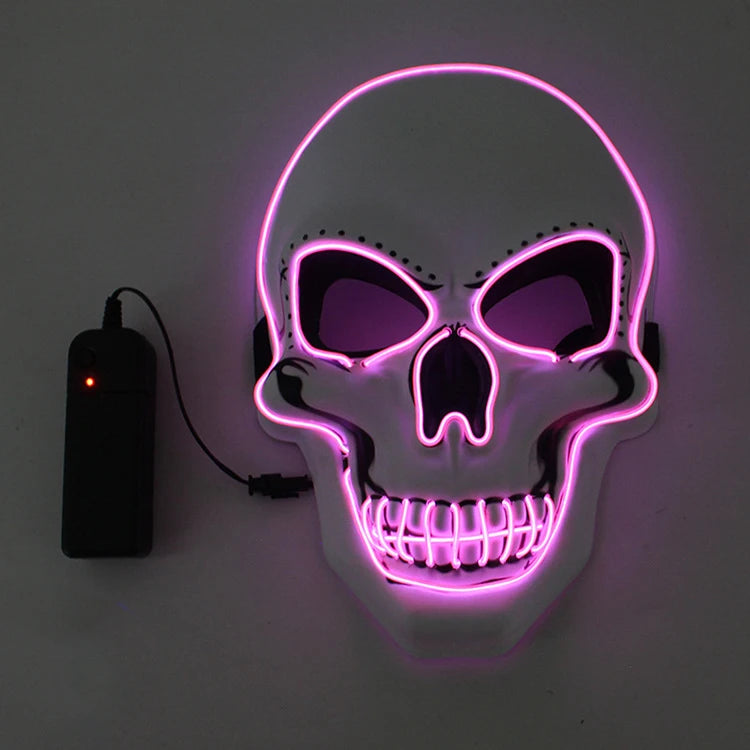 Halloween Horror Skull Mask LED Cold Light Mask - YourGiftIdeasUK