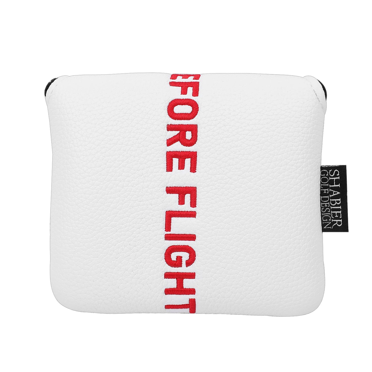 Red Remove Before Flight Synthetic Leather Golf Headcover Square Large Mallet Blade Putter Headcover 460CC Driver covers