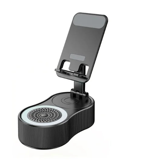 New Cell Phone Holder Stand With LDE Light Bluetooth Speaker Adjustable Tablet Bracket Support Portable Wireless Loudspeaker - YourGiftIdeasUK