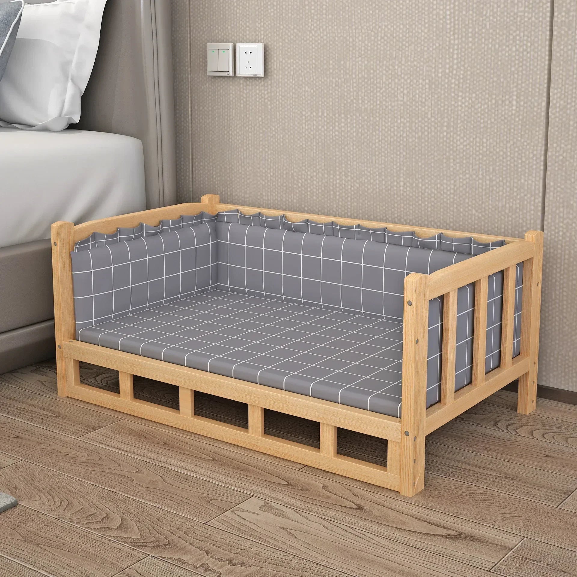 Simplicity Wooden Dog Bed Can Be Used As Bedside Table - YourGiftIdeasUK