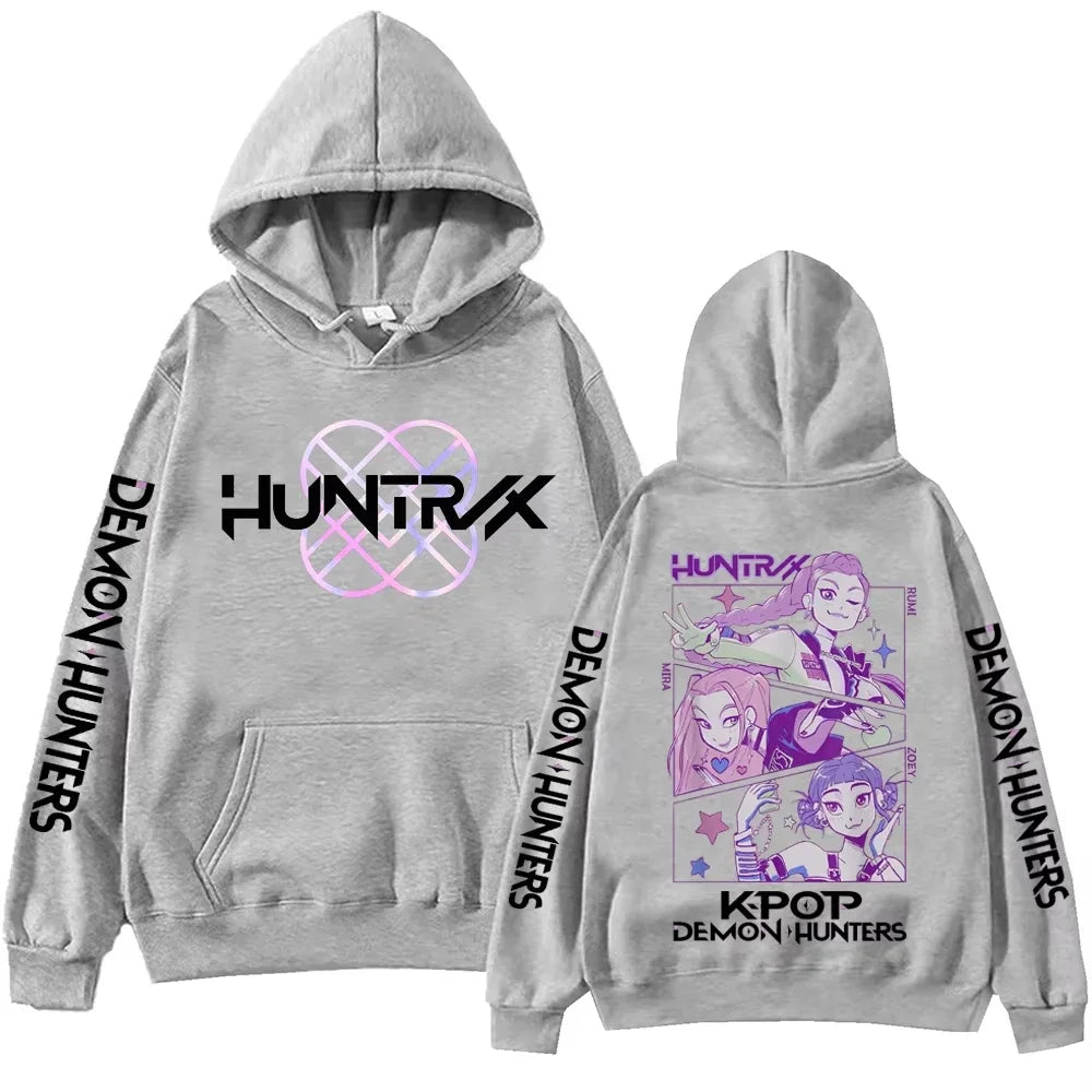 2025 summer Anime K-Pop Demon Hunters Hoodie Harajuku Hip Hop Pullover Tops Sweatshirt UNISEX Alphabet sportswear Fashion Trends