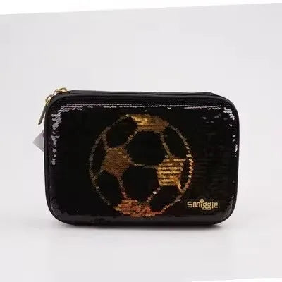 Australian Smiggle Gold Football Children Students Lightweight Large Capacity Pupil Backpack Water Cup Pen Bag Children Gift