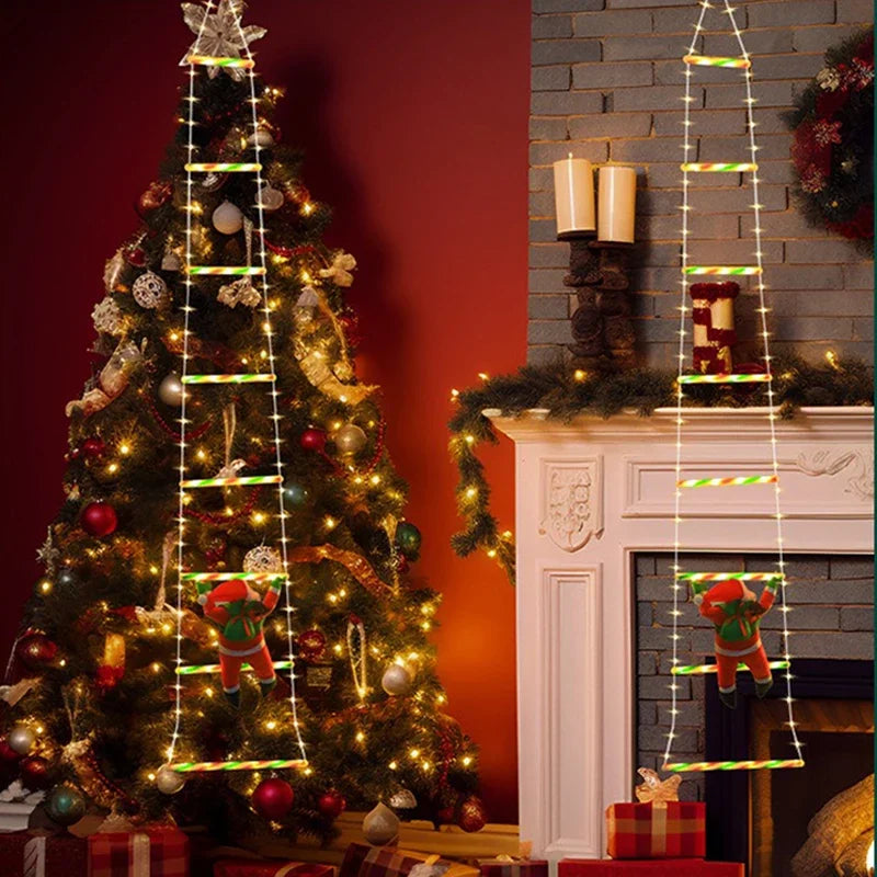 1/3M Santa Claus Climbing Ladder String Lights USB 8 Modes LED Lamp Christmas Decoration For Garden Cristmas Tree New Year Gift - YourGiftIdeasUK