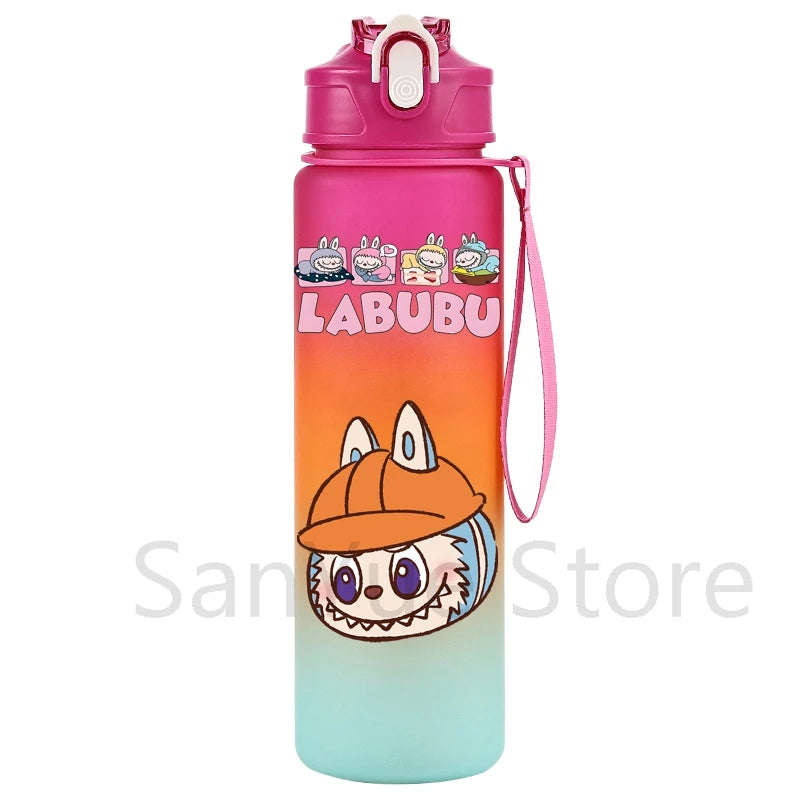 750Ml Cartoon Printed Large Capacity Water Bottle Teenger Student Drinking Portable Cartoon Outdoor Sport Water Cup Kid Gift
