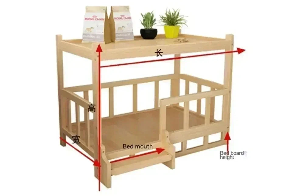 Simplicity Wooden Dog Bed Can Be Used As Bedside Table - YourGiftIdeasUK