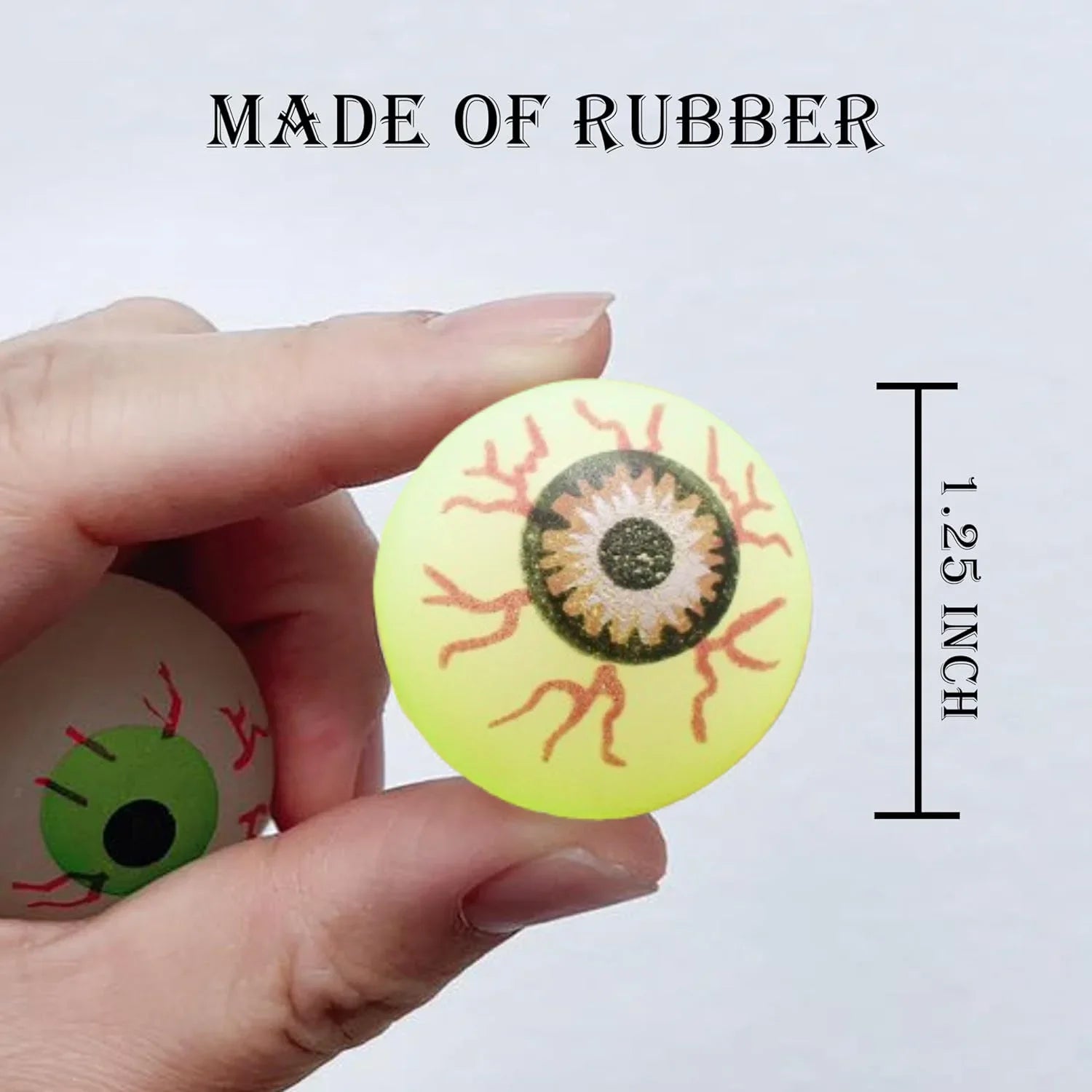 5-10-20pcs Glow in The Dark Eyeball 32MM Bouncy Ball - YourGiftIdeasUK
