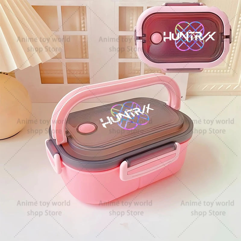 KPop Demon Hunters Portable Bento Lunch Boxs Girl Boy Compartment Fruit Food Boxs Microwave Lunch Box Picnic Fresh Box Gift - YourGiftIdeasUK