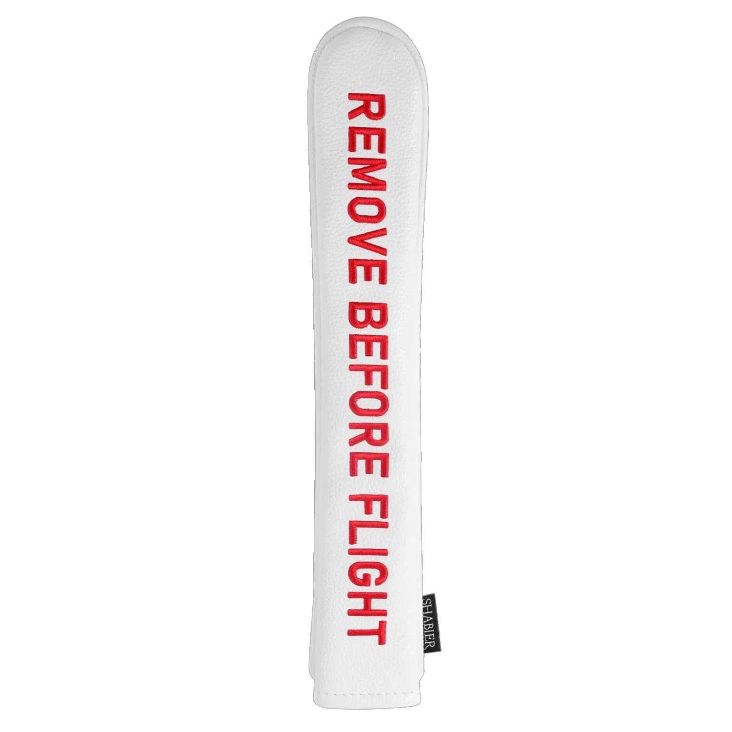 Red Remove Before Flight Synthetic Leather Golf Headcover Square Large Mallet Blade Putter Headcover 460CC Driver covers