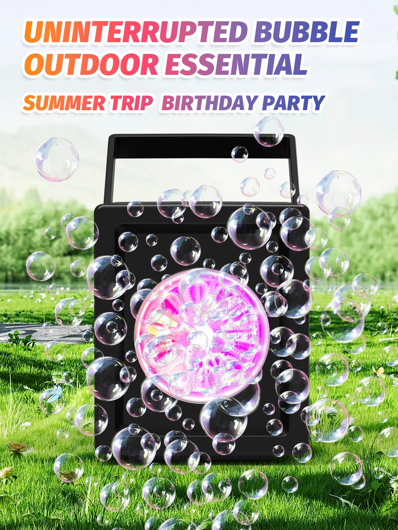 10 hole fully automatic bubble blowing handheld electric bubble machine - YourGiftIdeasUK